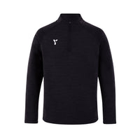 Fugi Quarter Zip Unisex Black Melange