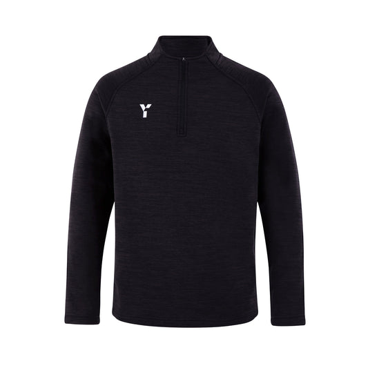 Fugi Quarter Zip Unisex Black Melange