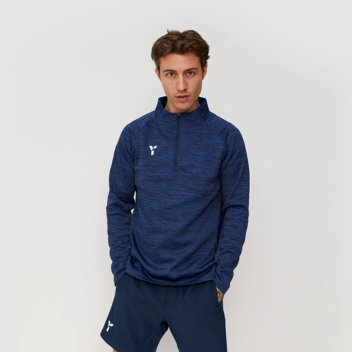 Fugi Quarter Zip Unisex Black Melange